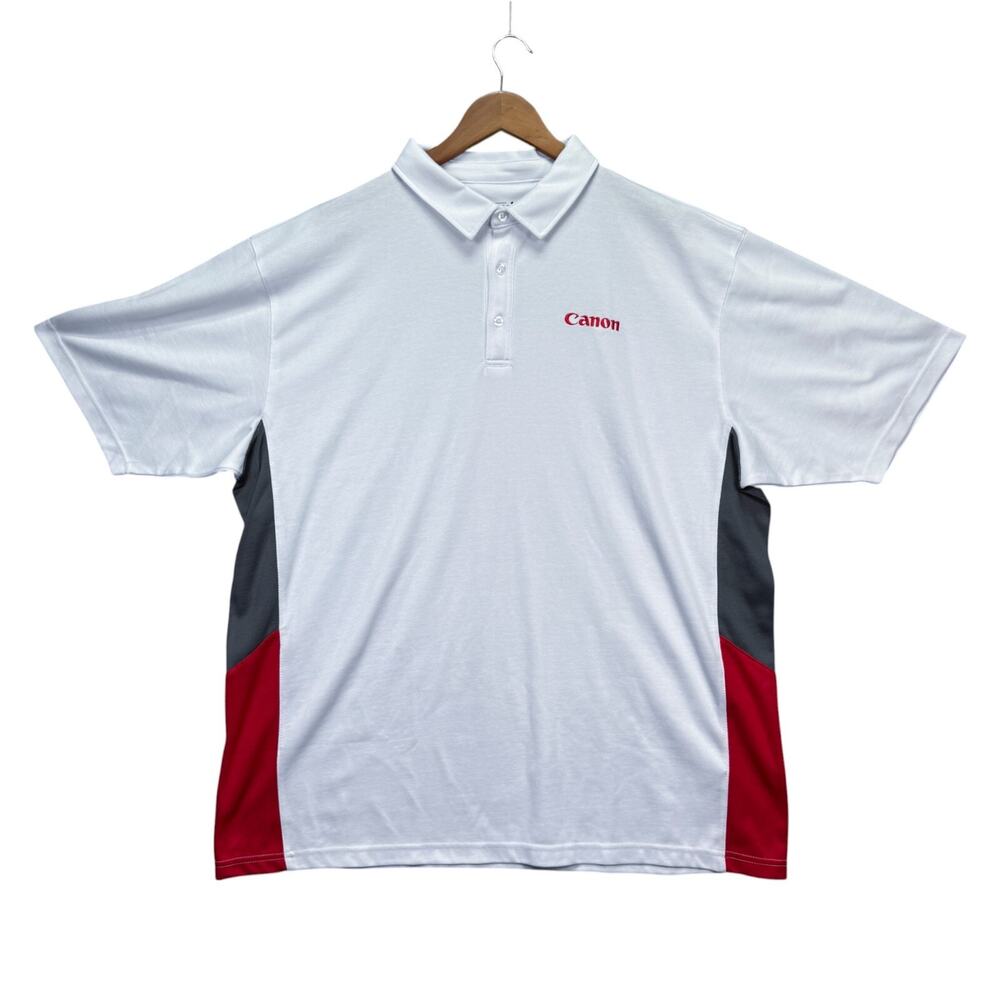 Canon Camera Polo White Embroidered Photography Pinnacle Club Shirt 3XL